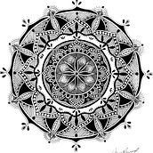 Meu projeto do curso: A arte de desenhar mandalas: crie padrões geométricos. Drawing & Ink Illustration project by Mara Alexandra Coimbra Mendes dos Anjos Fernandes - 06.01.2024