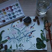 Mon projet du cours : Création d’une composition florale à l’aquarelle. Traditional illustration, Fine Arts, Painting, Watercolor Painting, Botanical Illustration, and Naturalistic Illustration project by vanguer - 06.20.2024