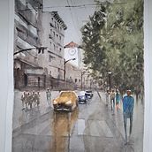 Mi proyecto del curso: Paisajes urbanos en acuarela. Un projet de Beaux Arts, Aquarelle et Illustration architecturale de imdlr - 20.06.2024