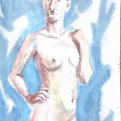 Mi proyecto del curso: Figura humana en acuarela “Hitler en el cuerpo de una mujer”. Traditional illustration, Fine Arts, Painting, Watercolor Painting, Realistic Drawing, and Figure Drawing project by Salva Perez - 06.19.2024