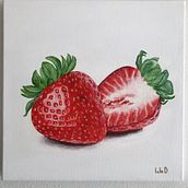 Strawberries - acrylic on canvas . % Daniel Lule tarafından hazırlanan Tablo projesi - 08.15.2023