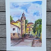 My project for course: Urban Landscapes in Watercolor Ein Projekt aus dem Bereich Bildende Künste, Aquarellmalerei und Architektonische Illustration von Esther Middel - 21.06.2024