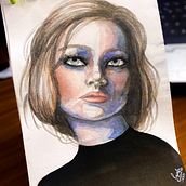 Meu projeto do curso: Retrato em aquarela a partir de uma fotografia. Een project van Traditionele illustratie, Aquarelschilderen y  Portrettekening van Paola Felintro da Silva - 22.06.2024
