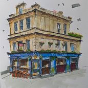 My project for course: Expressive Architectural Sketching with Colored Markers. Sketching, Drawing, Architectural Illustration, Sketchbook & Ink Illustration project by masteraalish - 06.23.2024