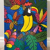 My project for course: Introduction to Acrylic Painting: Create a Tropical Canvas . % boychenkoyuliya tarafından hazırlanan Tablo, Desen Tasarımı, Akrilik Bo, Ve ama projesi - 06.22.2024