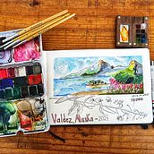 My project for course: Watercolor Travel Journal. Traditional illustration, Watercolor Painting, Sketchbook, and Architectural Illustration project by Stacey - 06.23.2024