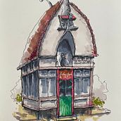 Mijn project van de cursus: Creëer expressieve architecturale schetsen met kleurstiften. Sketching, Drawing, Architectural Illustration, Sketchbook & Ink Illustration project by Rob Bertens - 06.26.2024