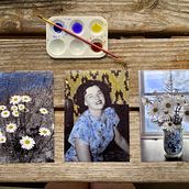 My project for course: Coloring Photos with Watercolor. Photograph, Fine Arts, Watercolor Painting, and Film Photograph project by cathyedon - 06.27.2024