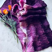 Long scarf made with rare bread - Gulf Coast Native wool fibers . Needle Felting, and Fiber Arts project by Ilona Kozin - 06.27.2024