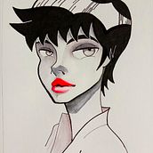 Portrait Sketch. Un projet de Illustration traditionnelle , et Conception de personnages de Valentino Mendoza - 27.06.2024