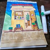 My project for course: Expressive Architectural Sketching with Colored Markers. Sketching, Drawing, Architectural Illustration, Sketchbook & Ink Illustration project by anukriti - 06.28.2024