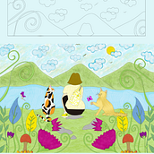 Mi proyecto del curso: Ilustración digital: crea desde tu imaginación "Missing you!". Un proyecto de Ilustración tradicional e Ilustración digital de Laura Polania - 28.06.2024