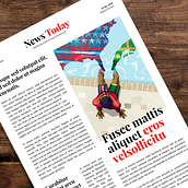 Editorial Illustration - News Magazine Article. Un progetto di Animazione, Animazione 2D, Illustrazione digitale, Pittura digitale e Illustrazione editoriale di Andrew Maldonado - 28.06.2024