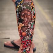 Michael Jordan. Tattoo Design project by Andrea Brusadin - 06.30.2024