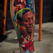 Dennis Rodman. Tattoo Design project by Andrea Brusadin - 06.30.2024