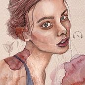 Mi proyecto del curso: Retrato ilustrado con Procreate Mel De Romer. Un proyecto de Ilustración tradicional, Ilustración vectorial, Ilustración digital y Dibujo de Retrato de Meri - 01.07.2024