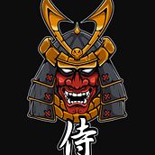 Samurai con mascara ONI japones. Vector Illustration, Digital Illustration, Product Design, Digital Drawing, Character Design, Street Art, Fashion Illustration	, Creativit, Drawing, Printing, Embroider, and Digital Design project by Oscar Otaiza - 07.01.2024