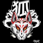 Máscara kitsune japonesa zorro estilo cyberpunk. Design, Vector Illustration, Digital Illustration, Fashion Illustration	, Textile Design, Digital Design, Fashion Design, Street Art, Costume Design, Screen Printing, and Digital Drawing project by Oscar Otaiza - 07.01.2024