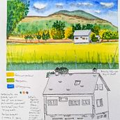 My project for course: Watercolor Travel Journal. Ilustração tradicional, Pintura em aquarela, Ilustração arquitetônica, e Sketchbook projeto de Annette-Maryse Lego - 01.07.2024