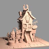 My project for course: Creation of 3D Scenes from Scratch in Maya. 3D, 3D Modeling, and 3D Design project by Natalia Shkarlet - 07.01.2024