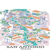 San Antonio Texas. Vector Illustration, and Digital Illustration project by Paroczai Laszlo - 07.01.2024
