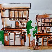 Meu projeto para o curso de Desenho do Albert Kiefer. Projekt z dziedziny Trad, c, jna ilustracja,  Architektura,  R i sunek użytkownika gabrielag_diasfox - 01.07.2024
