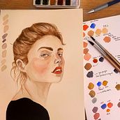 Mi proyecto del curso: Retrato en acuarela a partir de una fotografía. Traditional illustration, Watercolor Painting, and Portrait Drawing project by Angelica Aristizabal - 07.02.2024