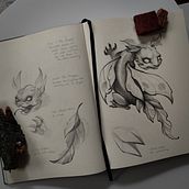 My project for course: Fantasy Drawings in Graphite and Watercolor: A Field Guide. Character Design, Painting, Pencil Drawing, Drawing, Sketching, and Sketchbook project by simaliska20 - 07.02.2024