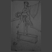 Dancing with the crime. Traditional illustration, Design, Character Design, Creativit, Pencil Drawing, and Drawing project by kenaihak_192 - 01.08.2024
