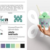 Diseño de tipografía para brand storytelling: Ice Green - plant ice cream. Un proyecto de Br, ing e Identidad, Diseño gráfico, Tipografía, Stor, telling y Diseño tipográfico de Lygia Castro - 03.07.2024