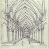 Estudos de desenho arquitetônico - Catedrais, igrejas e galpões . Architectural Illustration, Architecture, and Design project by Nathan Parente - 07.05.2024