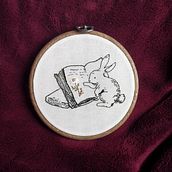 Reading Rabbit . % grimbardthewise tarafından hazırlanan Sanat ve El Sanatları, Geleneksel illüstras, on, El, af Sanatları, Ve Nakış projesi - 07.06.2024