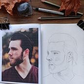 Mi proyecto del curso: Sketchbook de retrato: explora el rostro humano. Un progetto di Bozzetti, Disegno, Disegno di ritratti, Disegno artistico e Sketchbook di Patricia Melo - 07.07.2024