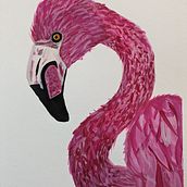 Flamingo. Traditional illustration, Painting, and Gouache Painting project by wardbrett65 - 06.19.2024