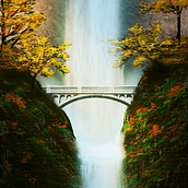 Autumn Bridge Ein Projekt aus dem Bereich Digitale Illustration von 2018cfh - 11.11.2022