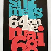 Slogan crée pour les manifs contre la retraite à 64 ans sérigraphié en format A3. Un progetto di Tipografia di gigavdu35 - 09.07.2024