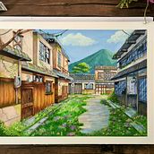 Mi proyecto del curso: Pintura de paisajes atmosféricos con gouache. Un proyecto de Ilustración tradicional, Pintura y Pintura gouache de Citlalitl Álvarez - 10.07.2024