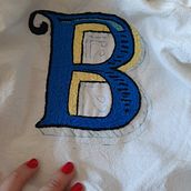 Mi proyecto del curso: Lettering para parches bordados: exprésate con tus prendas. Embroider, Sewing, DIY, Upc, cling, and Textile Design project by paulaerro - 07.10.2024