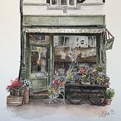 My project for course: Watercolor Urban Illustration: Portray your City. Een project van Schilderij,  Tekening, Aquarelschilderen y  Architecturale illustratie van livsofie_art - 10.07.2024
