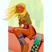 My project for course: Captivating and Dynamic Character Creation. Projekt z dziedziny Trad, c, jna ilustracja, Projektowanie postaci, Ilustracja c, frowa, R, sunek c i frow użytkownika Émilie Valade - 10.07.2024