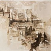 Alhambra. Watercolor Painting project by Toribio Alonso Portal - 07.10.2024
