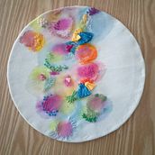 Mi proyecto del curso: Técnicas básicas de bordado y acuarela. Painting, Watercolor Painting, Embroider, and Textile Design project by Victoria - 07.12.2024