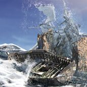 Houdini - FLIP Fluids Wave and WhiteWater Simulation. Un projet de Postproduction audiovisuelle, 3D , et Éclairage photographique de Alejandro Zinner - 10.01.2024