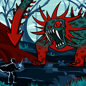 Jabberwocky - Character and Creature Design. Un projet de Conception de personnages, Illustration numérique , et Art conceptuel de Tara - 08.07.2023