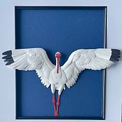 Ibis by Moonlight. Traditional illustration, Arts, Crafts, Sculpture, and Paper Craft project by groftisza - 07.11.2024