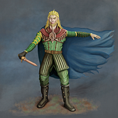 Krione-Warrior presenting his status. Traditional illustration, Character Design, Digital Illustration, Concept Art, Digital Drawing, and Digital Painting project by schneidernicobjoern - 07.13.2024
