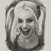 My project for course: Artistic Drawing for Beginners | Harley Quinn . Pencil Drawing, Drawing, Realistic Drawing, and Artistic Drawing project by Ramesh Ravone - 07.11.2024
