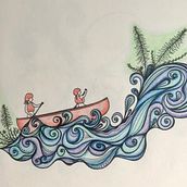 Harricana River and Friends. Drawing project by Marion Blais - 10.01.2022