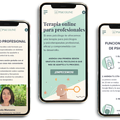 Psicoline - Interfaz mobile. Web Design project by Carmen Zarez - 07.15.2024