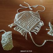 Mi proyecto del curso: Joyería en macramé. Arts, Crafts, Jewelr, Design, Fiber Arts, Macramé, and Textile Design project by Lorena Velasco - 07.15.2024